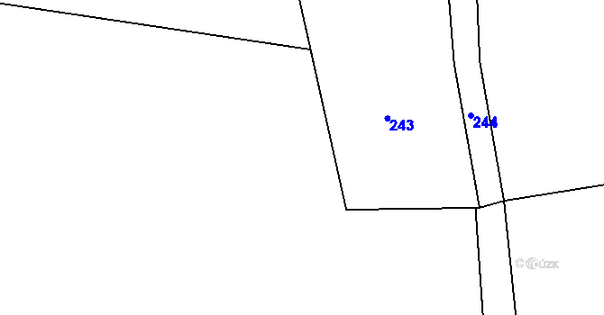Parcela st. 233/6 v KÚ Jestřabí u Fulneku, Katastrální mapa