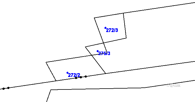 Parcela st. 275/3 v KÚ Jestřabí u Fulneku, Katastrální mapa