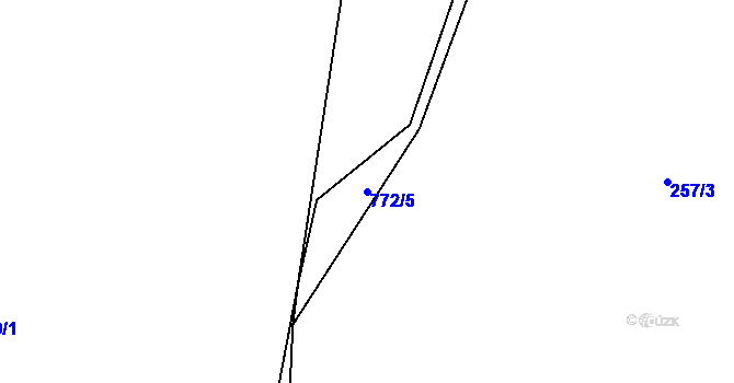 Parcela st. 772/5 v KÚ Újezd u Jestřebí, Katastrální mapa