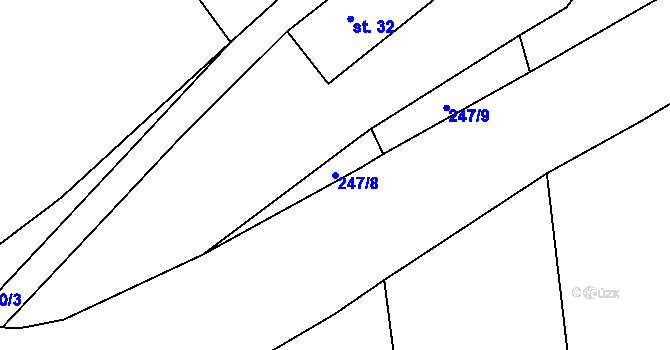 Parcela st. 247/8 v KÚ Jestřebí nad Metují, Katastrální mapa
