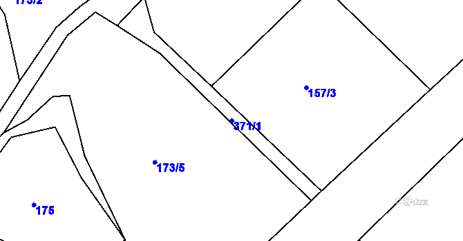 Parcela st. 371/1 v KÚ Jestřebí nad Metují, Katastrální mapa