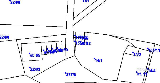 Parcela st. 82 v KÚ Libchyně, Katastrální mapa