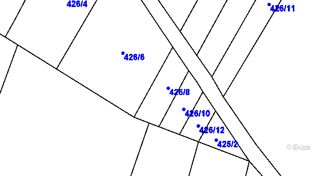 Parcela st. 426/8 v KÚ Jestřebí u Zábřeha, Katastrální mapa