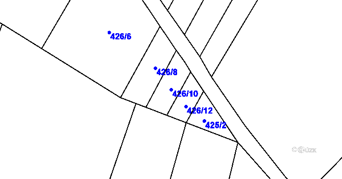 Parcela st. 426/10 v KÚ Jestřebí u Zábřeha, Katastrální mapa