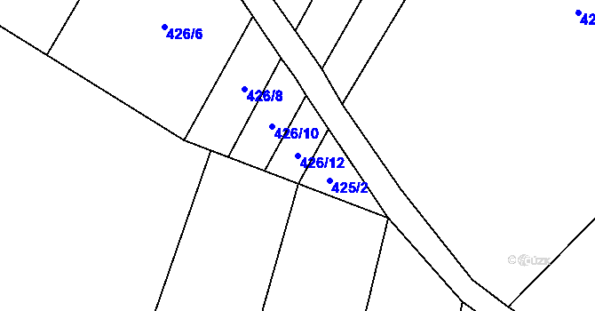Parcela st. 426/12 v KÚ Jestřebí u Zábřeha, Katastrální mapa