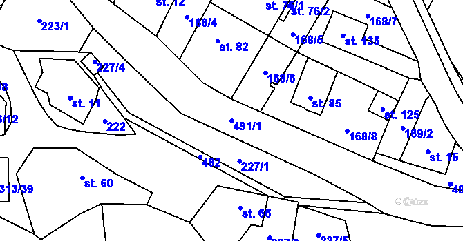 Parcela st. 491/1 v KÚ Jestřebí u Zábřeha, Katastrální mapa