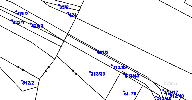 Parcela st. 491/2 v KÚ Jestřebí u Zábřeha, Katastrální mapa