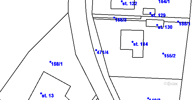 Parcela st. 471/4 v KÚ Jestřebí u Zábřeha, Katastrální mapa