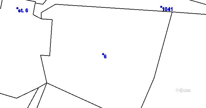 Parcela st. 6 v KÚ Ješetice, Katastrální mapa