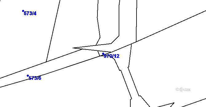 Parcela st. 970/12 v KÚ Ješetice, Katastrální mapa
