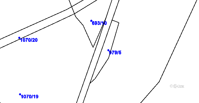 Parcela st. 979/6 v KÚ Ješetice, Katastrální mapa