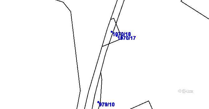 Parcela st. 979/9 v KÚ Ješetice, Katastrální mapa
