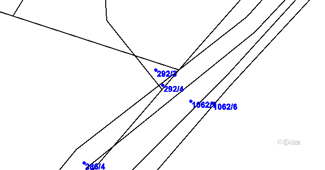 Parcela st. 292/4 v KÚ Ješetice, Katastrální mapa