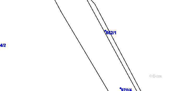 Parcela st. 970/27 v KÚ Ješetice, Katastrální mapa