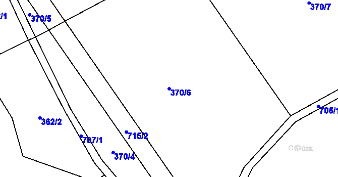 Parcela st. 370/6 v KÚ Sušetice, Katastrální mapa