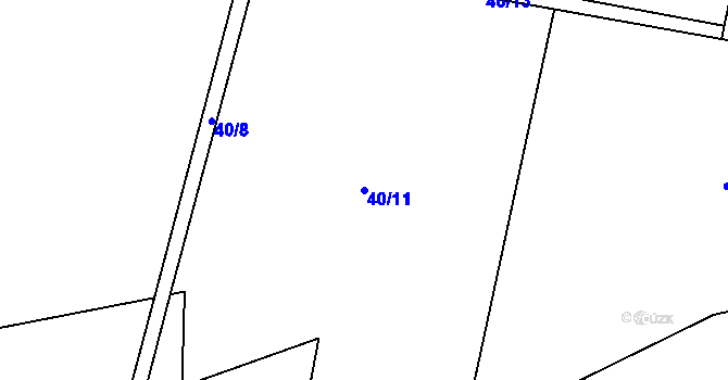 Parcela st. 40/11 v KÚ Uhřice u Sedlce, Katastrální mapa