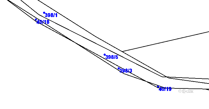 Parcela st. 398/5 v KÚ Uhřice u Sedlce, Katastrální mapa
