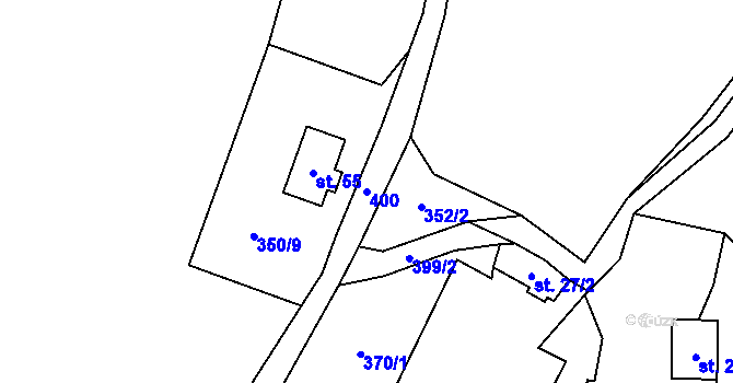 Parcela st. 400 v KÚ Uhřice u Sedlce, Katastrální mapa