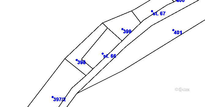 Parcela st. 66 v KÚ Vysoká Lípa, Katastrální mapa