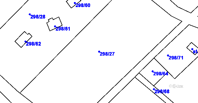 Parcela st. 298/27 v KÚ Jevany, Katastrální mapa
