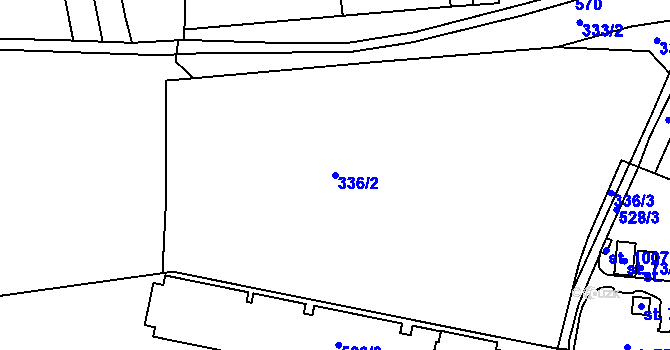 Parcela st. 336/2 v KÚ Jevany, Katastrální mapa