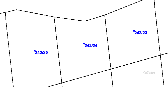 Parcela st. 242/24 v KÚ Jevany, Katastrální mapa