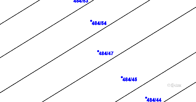 Parcela st. 484/47 v KÚ Jeviněves, Katastrální mapa