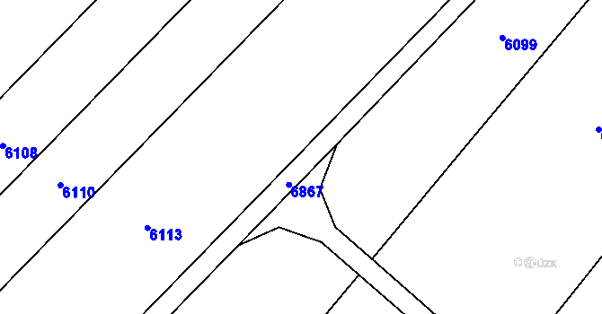 Parcela st. 1187/12 v KÚ Jevišovice, Katastrální mapa