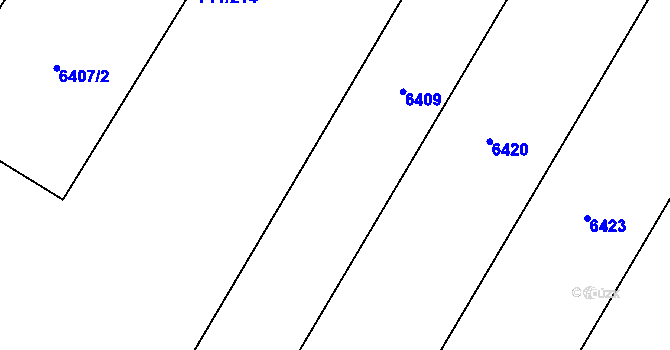 Parcela st. 711/284 v KÚ Jevišovice, Katastrální mapa