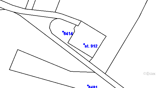 Parcela st. 912 v KÚ Jevišovice, Katastrální mapa