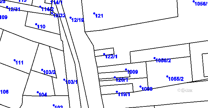 Parcela st. 122/1 v KÚ Jevišovka, Katastrální mapa