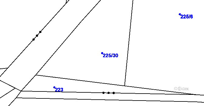Parcela st. 225/30 v KÚ Jezdkovice, Katastrální mapa