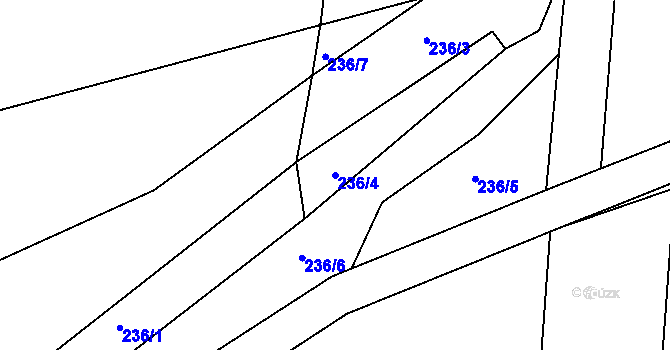 Parcela st. 236/4 v KÚ Jezdkovice, Katastrální mapa