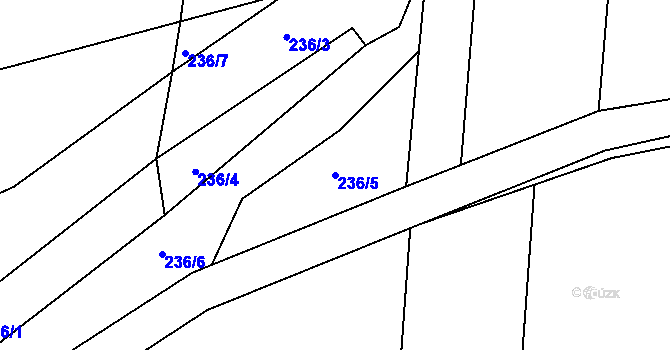 Parcela st. 236/5 v KÚ Jezdkovice, Katastrální mapa