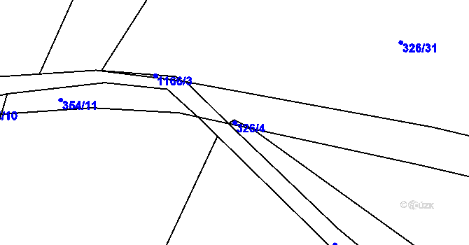 Parcela st. 326/4 v KÚ Jezdovice, Katastrální mapa