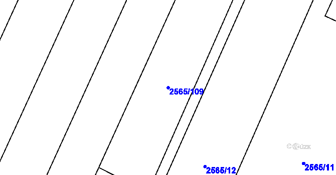 Parcela st. 2565/109 v KÚ Jezernice, Katastrální mapa