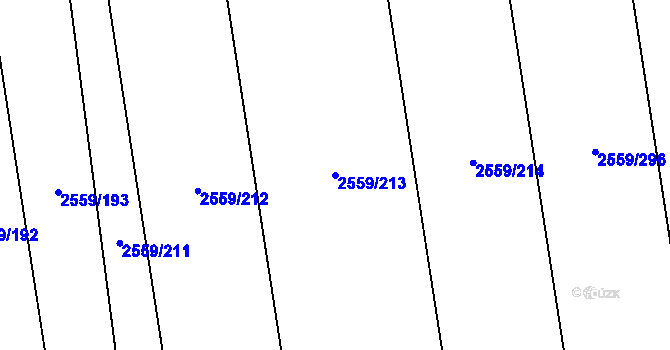 Parcela st. 2559/213 v KÚ Jezernice, Katastrální mapa