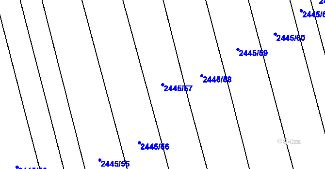 Parcela st. 2445/57 v KÚ Jezernice, Katastrální mapa