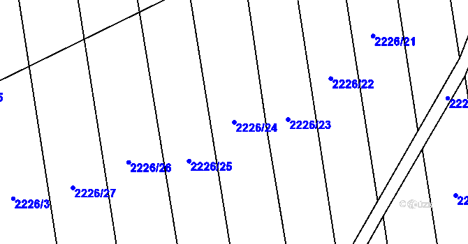 Parcela st. 2226/24 v KÚ Jezernice, Katastrální mapa