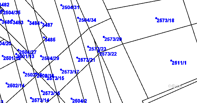 Parcela st. 2573/22 v KÚ Jezernice, Katastrální mapa