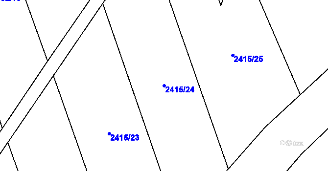 Parcela st. 2415/24 v KÚ Jezernice, Katastrální mapa