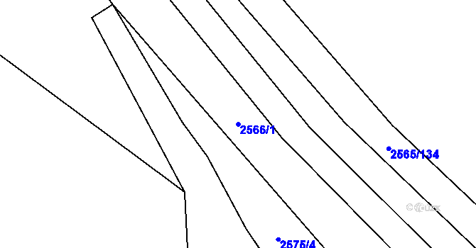 Parcela st. 2566/1 v KÚ Jezernice, Katastrální mapa