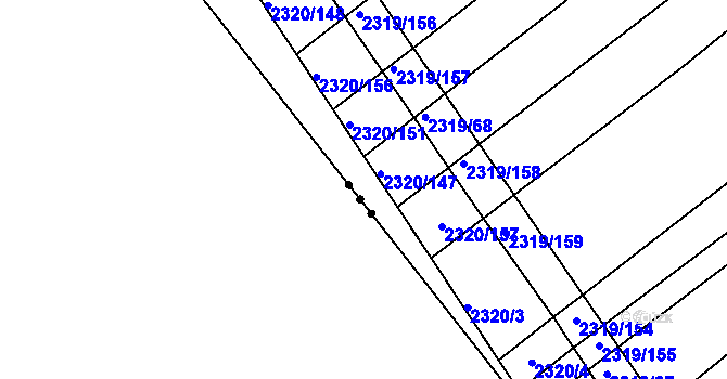 Parcela st. 2322/8 v KÚ Jezeřany, Katastrální mapa