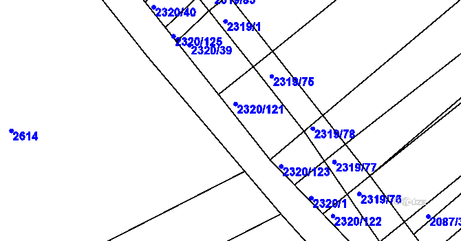 Parcela st. 2322/136 v KÚ Jezeřany, Katastrální mapa