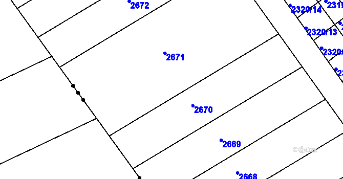 Parcela st. 2323/41 v KÚ Jezeřany, Katastrální mapa