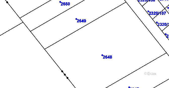 Parcela st. 2323/83 v KÚ Jezeřany, Katastrální mapa