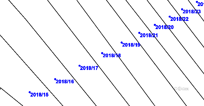 Parcela st. 2018/18 v KÚ Jezeřany, Katastrální mapa