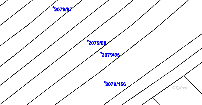 Parcela st. 2079/85 v KÚ Jezeřany, Katastrální mapa