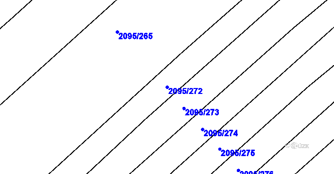 Parcela st. 2095/272 v KÚ Jezeřany, Katastrální mapa