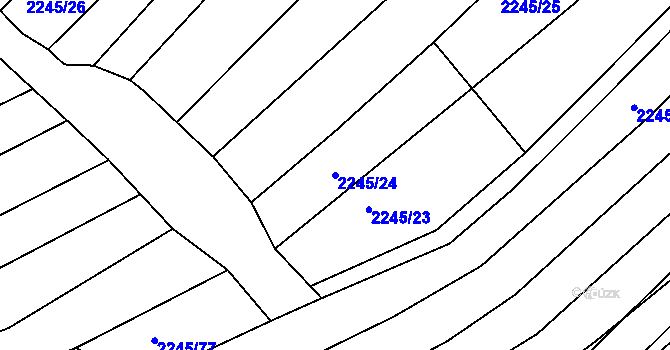 Parcela st. 2245/24 v KÚ Jezeřany, Katastrální mapa